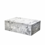 Mesa de centro em mármore Cantaria Calacatta Superwhite