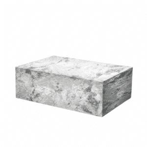 Mesa de centro em mármore Cantaria Calacatta Superwhite