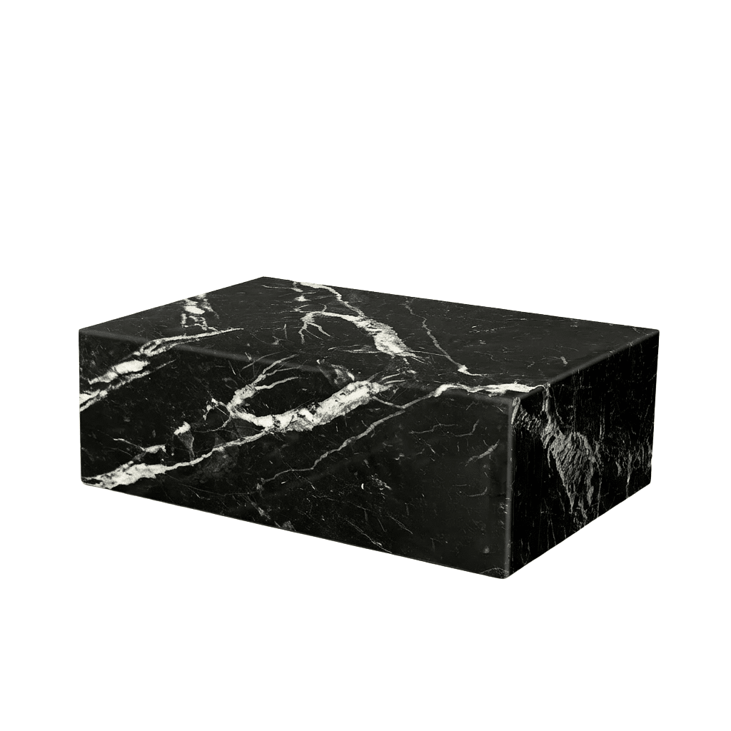 Mesa de centro em mármore Cantaria Nero Marquina