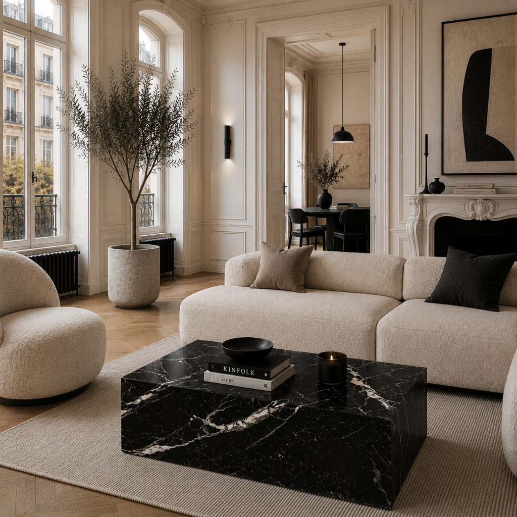 Cantaria Nero Marquina Marmor Couchtisch
